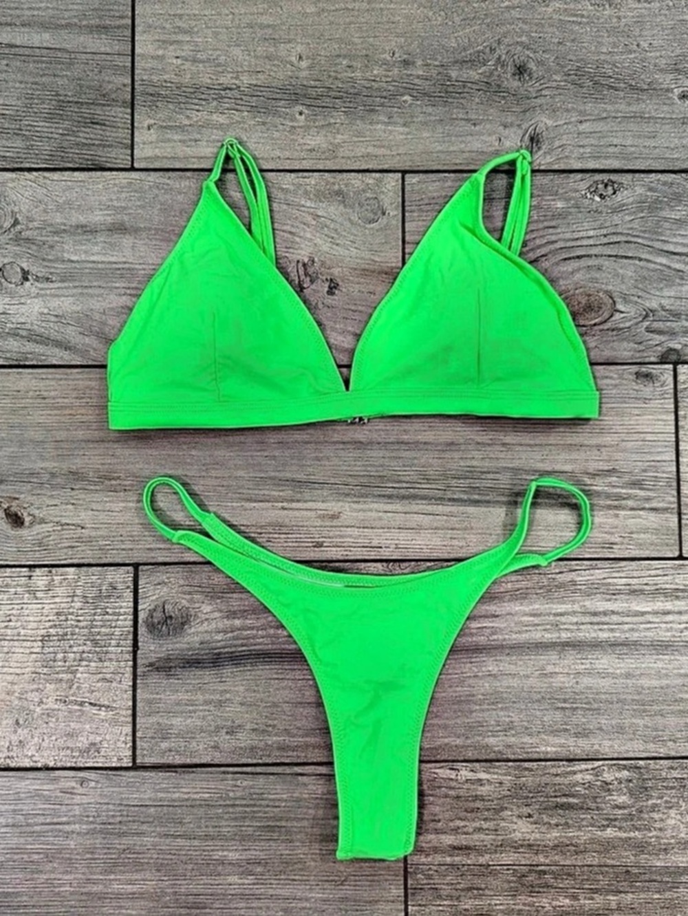 Mossimo Neon Green Bikini Set Like New